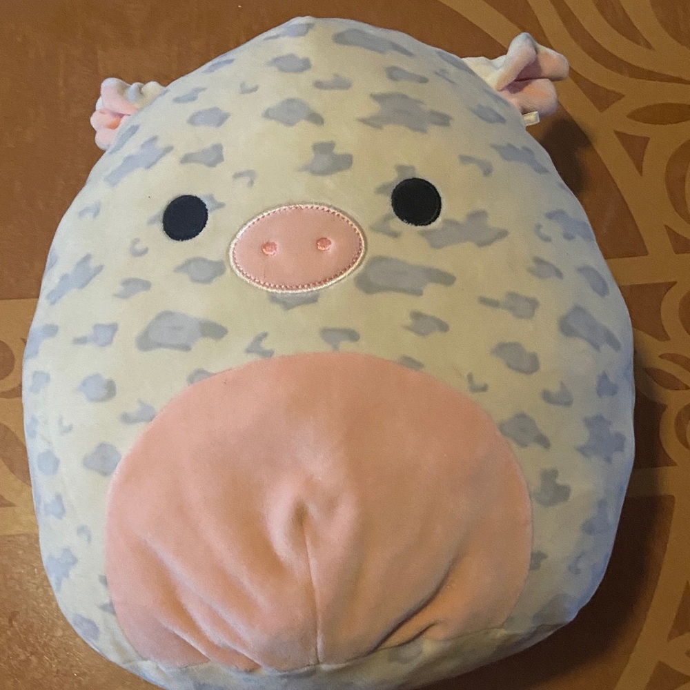 Squishmallows Cream and Pink Spotted Plush